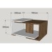 HANAH HOME Sto za dnevnu sobu Modern White Walnut