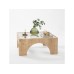 HANAH HOME Sto za dnevnu sobu Seine Oak Transparent