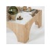 HANAH HOME Sto za dnevnu sobu Seine Oak Transparent