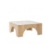 HANAH HOME Sto za dnevnu sobu Seine Oak Transparent