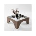 HANAH HOME Sto za dnevnu sobu Seine Transparent Walnut