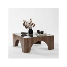 HANAH HOME Sto za dnevnu sobu Seine Transparent Walnut