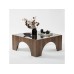 HANAH HOME Sto za dnevnu sobu Seine Transparent Walnut