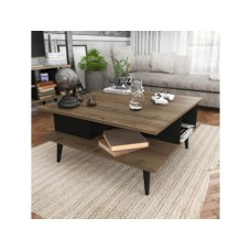 HANAH HOME Sto za dnevnu sobu Akya Walnut Black