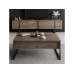 HANAH HOME Sto za dnevnu sobu Luxe Walnut Black