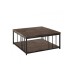 HANAH HOME Sto za dnevnu sobu Zenn Walnut Black