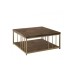 HANAH HOME Sto za dnevnu sobu Zenn Walnut Gold