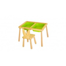 HANAH HOME Table and Chair Green Sto i stolica za decu