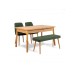 HANAH HOME Trpezarijski set Santiago Atlantice Green