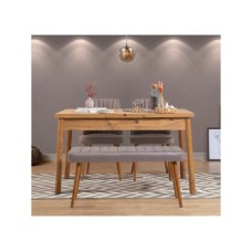 HANAH HOME Trpezarijski set Santiago Atlantice Soho Grey