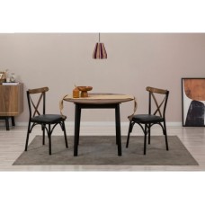 HANAH HOME Trpezarijski sto i stolice Oliver - Black Walnut