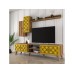 HANAH HOME TV polica Class S Walnut Yellow