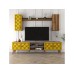 HANAH HOME TV polica Class S Walnut Yellow