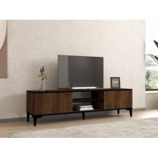 HANAH HOME TV polica Erem Walnut Black