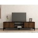 HANAH HOME TV polica Erem Walnut Black