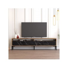 HANAH HOME TV polica Istanbul 2 WalnutBlack Marble