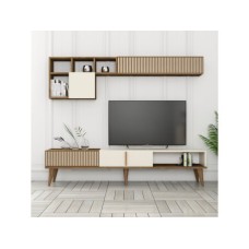 HANAH HOME TV polica Milan TV Walnut Cream