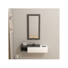 HANAH HOME Vien, Anthracite White (sa ogledalom)