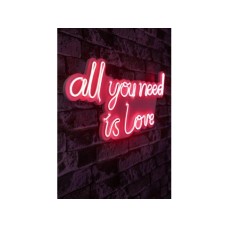 WALLXPERT Dekorativna rasveta All You Need is Love Red