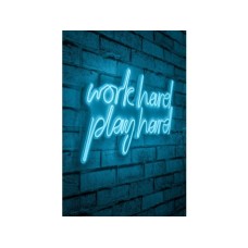 WALLXPERT Dekorativna rasveta Work Hard Play Hard Blue