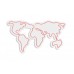 WALLXPERT Dekorativna rasveta World Map Pink