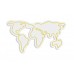 WALLXPERT Dekorativna rasveta World Map Yellow