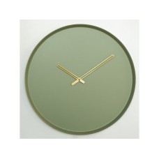 WALLXPERT Dekorativni metalni zidni sat Earthy Metal Wall Clock APS111 Green