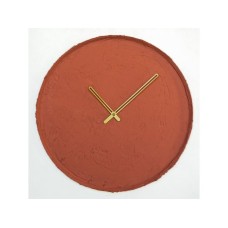 WALLXPERT Dekorativni metalni zidni sat Earthy Metal Wall Clock APS111 Terracotta