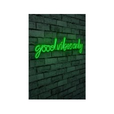 WALLXPERT Dekorativna rasveta Good Vibes Only Green