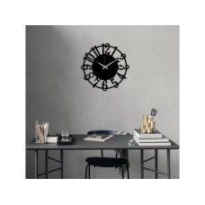 WALLXPERT Zidni sat Metal Wall Clock 15 Black