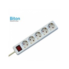 Biton Electronics Prenosna priključnica 5 / 5 met prekidač PP/J 3X1.5mm (ET10124)