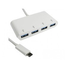 E-GREEN USB 3.1 tip C HUB 4port beli