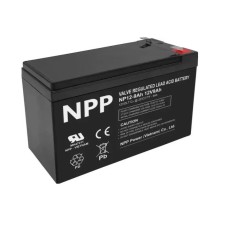 NPP NP12V-9Ah, AGM BATTERY, C20=9AH, T1, 151x65x94x100, 2,5KG, BLACK