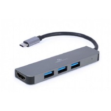 GEMBIRD Tip-C multiport USB hub, 3x USB-A, 1x HDMI (A-CM-COMBO2-01)