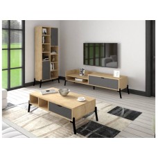 HOME LINE Set za dnevnu sobu Trotse Sapphire Oak Anthracite