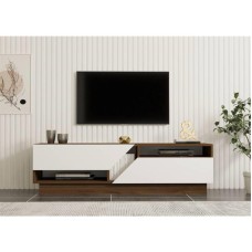 HOME LINE TV polica Koza Walnut White