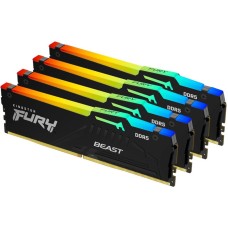 KINGSTON DIMM DDR5 128GB (4x32GB kit) 5600MHz KF556C40BBAK4-128 Fury Beast RGB Black XMP