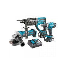 MAKITA LXT set-DHP453Z +DHR202Z+DGA452Z + punjač + 2 baterije DLX3121M