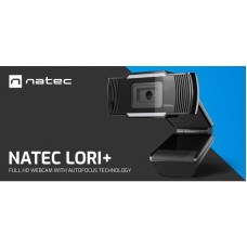 NATEC LORI PLUS, Web kamera, Full HD 1080p, Max. 30fps, HD autofocus, crna (NKI-1672)