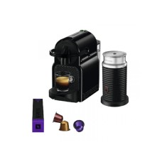 NESPRESSO Aparat za espresso kafu i za pravljenje pene od mleka Inissia Black i Aeroccino 3, A3ND40EUBK-DL