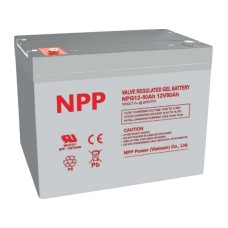 NPP NPG12V-80Ah, Gel battery, C20=80AH, T16, 330x171x214x220, 22,6KG, Light grey