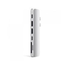 SATECHI Aluminium Type-C PRO Hub (HDMI 4K,PassThroughCharging,2x USB3.0,2xSD,ThunderBolt 3) - Silver (ST-CMBPS)