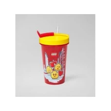 LEGO ČAŠA SA POKLOPCEM I SLAMKOM: DEVOJČICA LEGO ČAŠA SA POKLOPCEM I SLAMKOM: DEVOJČICA